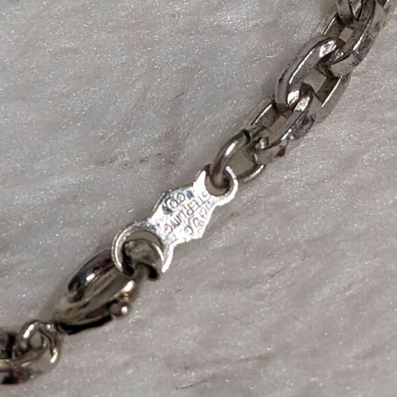 Vintage Sterling Silver, Onyx and Marcasite Turtle Pendant/Necklace - Picture 10 of 16